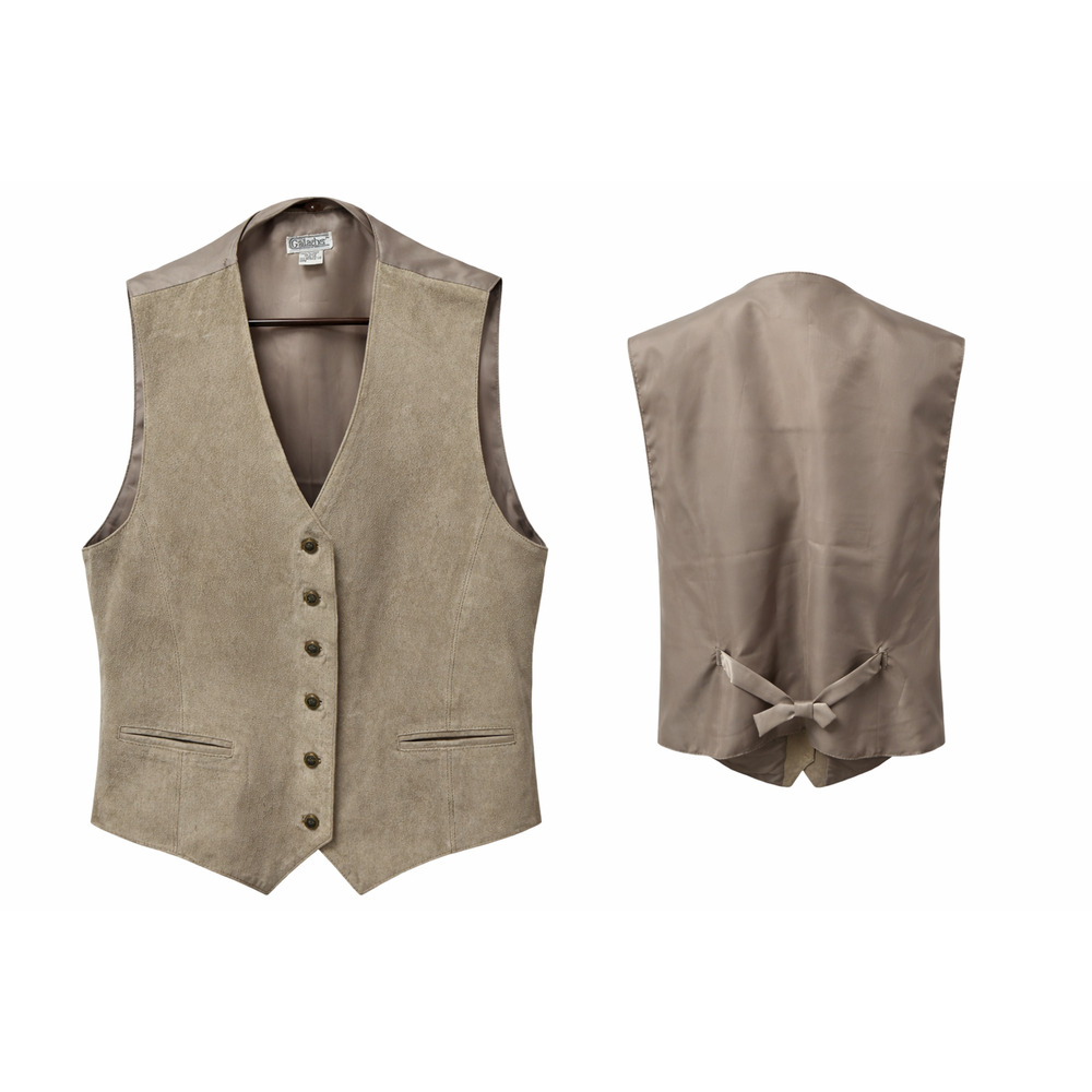 Gallagher Suede Leather Western Vest Travel Ranch Safari Layering XL